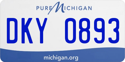MI license plate DKY0893