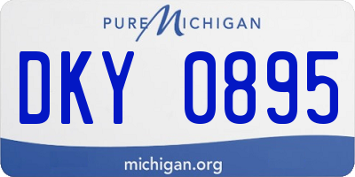 MI license plate DKY0895