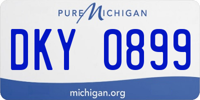 MI license plate DKY0899