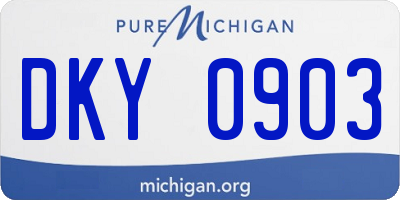 MI license plate DKY0903