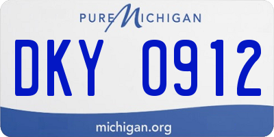 MI license plate DKY0912