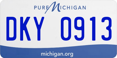 MI license plate DKY0913