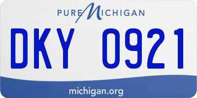 MI license plate DKY0921