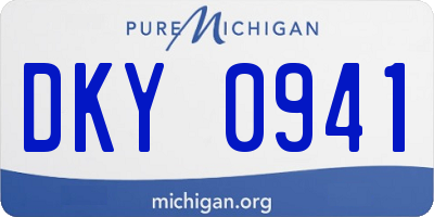 MI license plate DKY0941