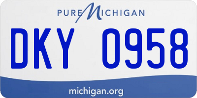 MI license plate DKY0958