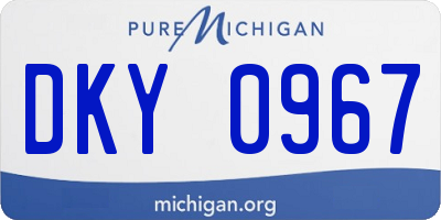 MI license plate DKY0967