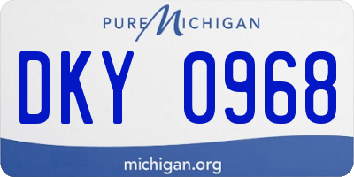 MI license plate DKY0968