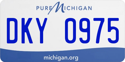 MI license plate DKY0975
