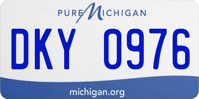 MI license plate DKY0976