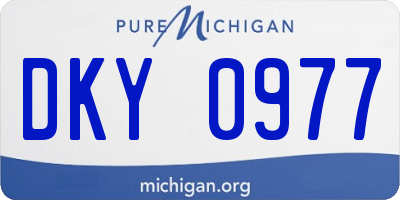 MI license plate DKY0977