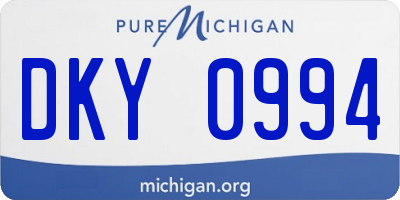 MI license plate DKY0994