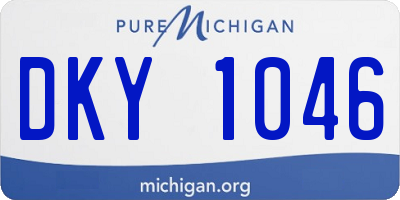 MI license plate DKY1046