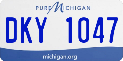 MI license plate DKY1047
