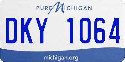 MI license plate DKY1064