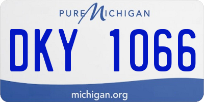MI license plate DKY1066