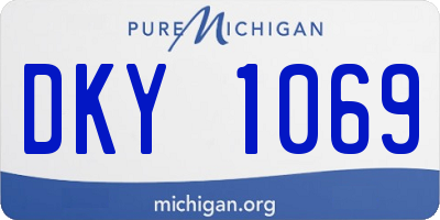 MI license plate DKY1069