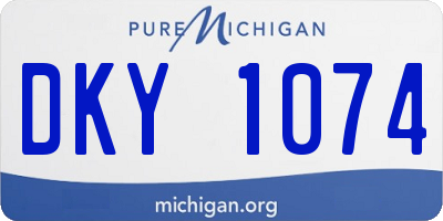 MI license plate DKY1074