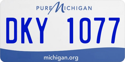 MI license plate DKY1077
