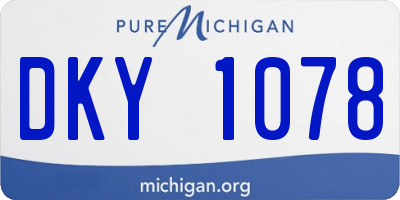 MI license plate DKY1078