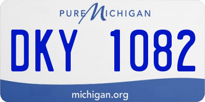 MI license plate DKY1082