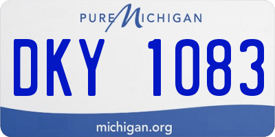 MI license plate DKY1083
