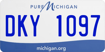MI license plate DKY1097