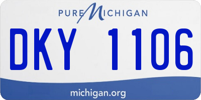 MI license plate DKY1106