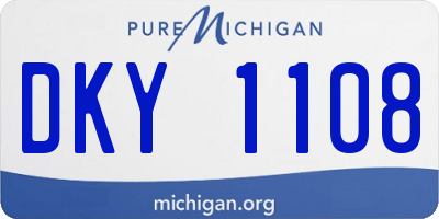 MI license plate DKY1108