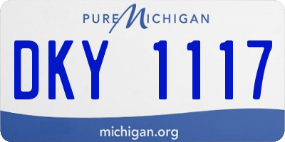 MI license plate DKY1117