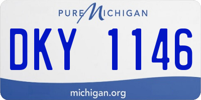 MI license plate DKY1146