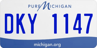 MI license plate DKY1147