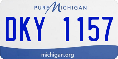 MI license plate DKY1157