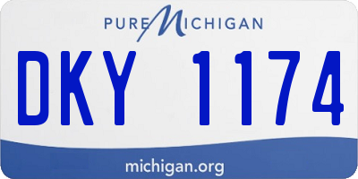 MI license plate DKY1174