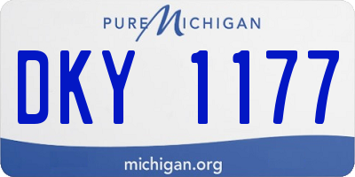 MI license plate DKY1177