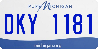 MI license plate DKY1181