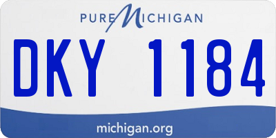 MI license plate DKY1184
