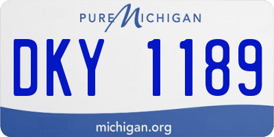 MI license plate DKY1189