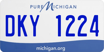 MI license plate DKY1224