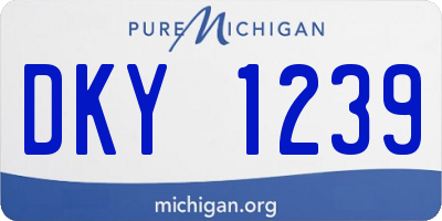 MI license plate DKY1239