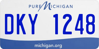 MI license plate DKY1248