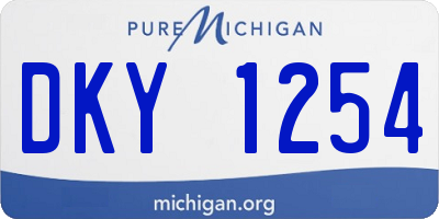 MI license plate DKY1254
