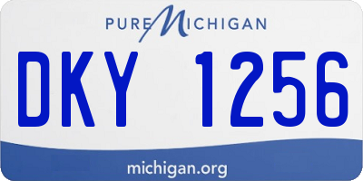 MI license plate DKY1256