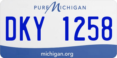 MI license plate DKY1258