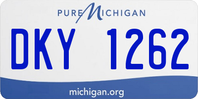 MI license plate DKY1262