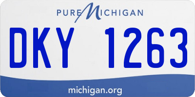 MI license plate DKY1263