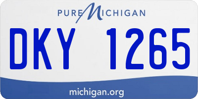 MI license plate DKY1265