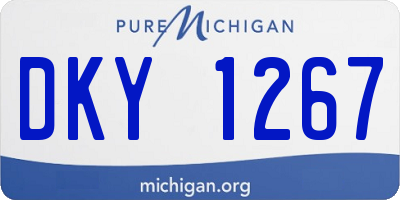 MI license plate DKY1267