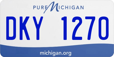 MI license plate DKY1270