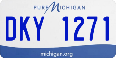MI license plate DKY1271