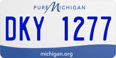 MI license plate DKY1277